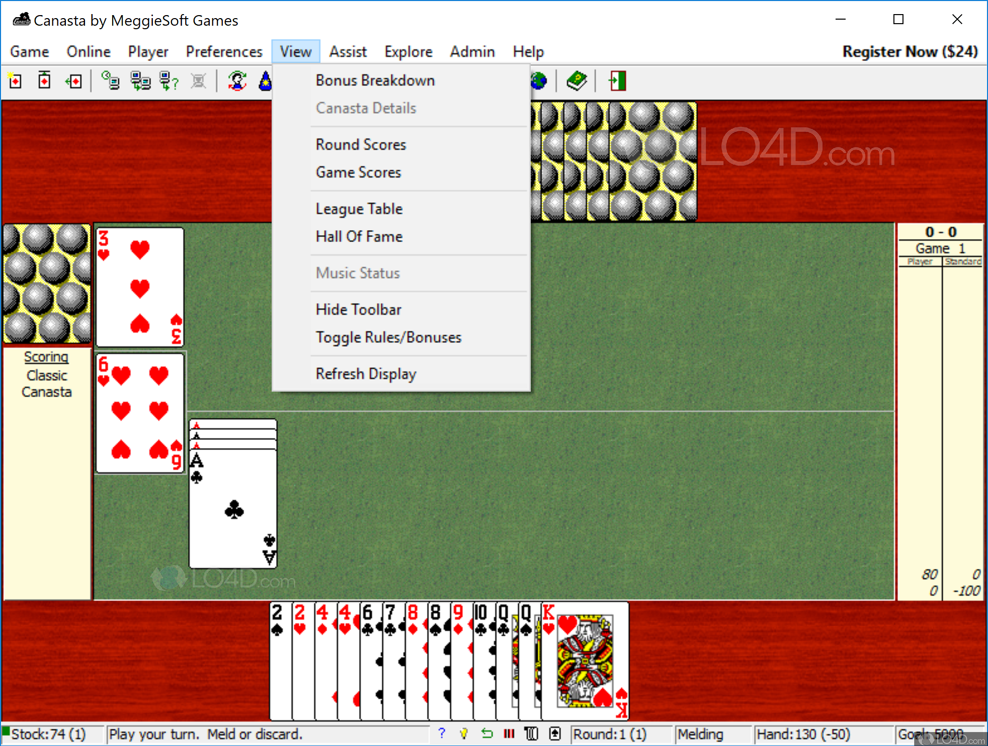 where to play canasta online
